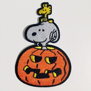 Large Snoopy Halloween Pumpkin Embroidered Patch